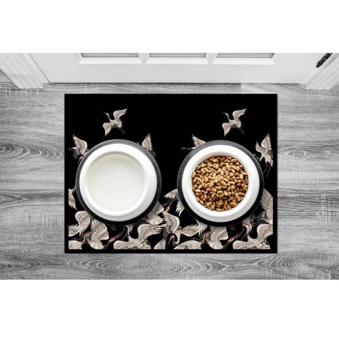 Napfunterlage KRANICHE DES GLÜCKS maschinenwaschbar