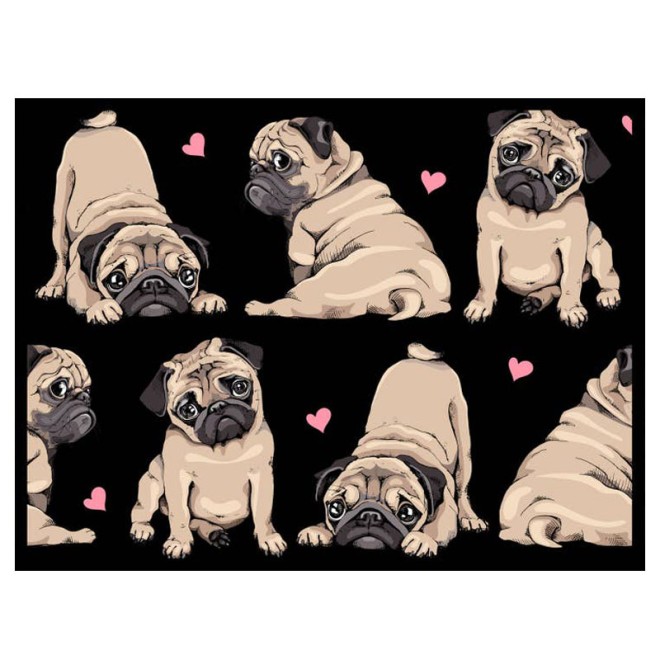 Napfunterlage MOPSLIEBE für Hunde