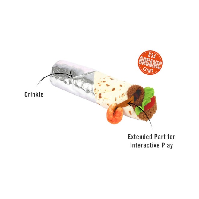 Katzenspielzeug SHRIMP PURRITO mit Catnip