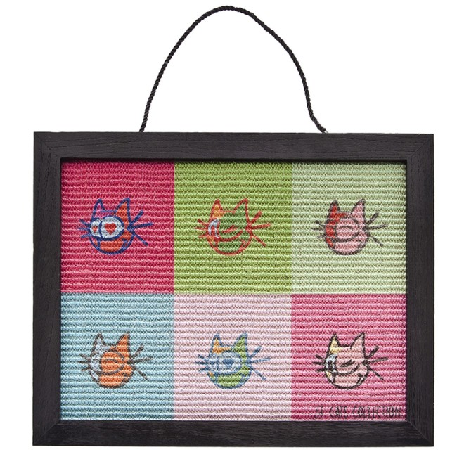 Pop-Art Kratz-Bild für Katzen