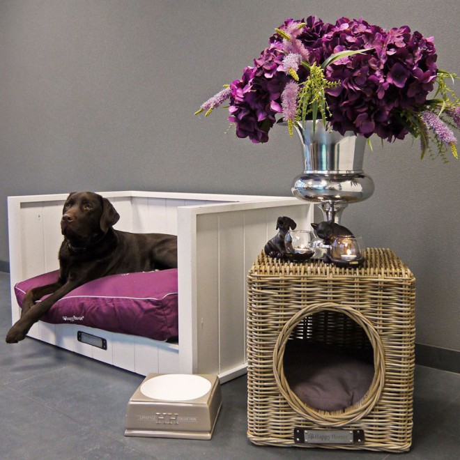 Rattan-Kuschelhöhle CUBE für Hunde und Katzen