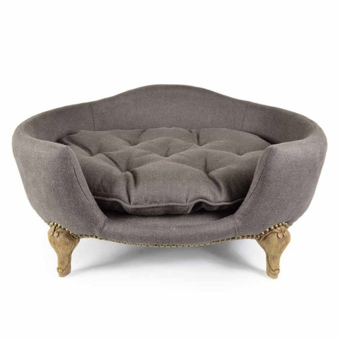 Rococo-Hundesofa Antoinette Anthrazite