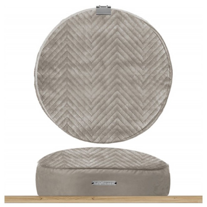 Rundes Hundekissen Saint Germain Taupe 80 cm