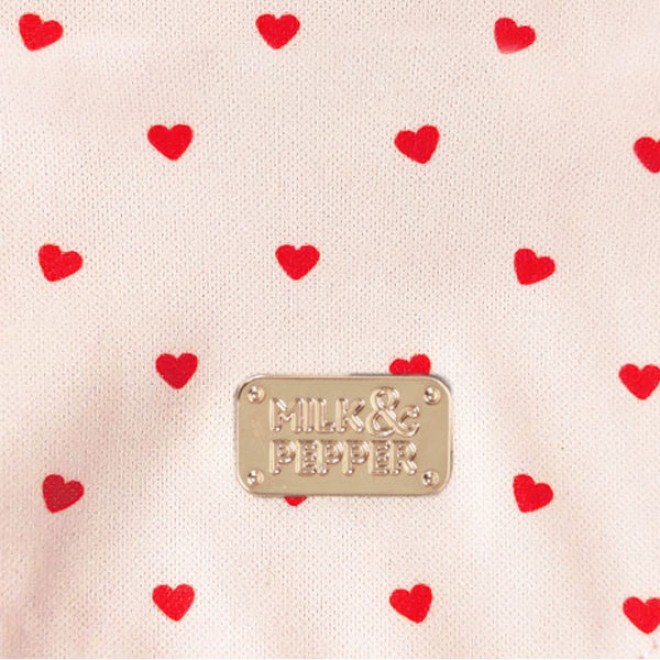 Hundehalstuch Seraphine mit Herzchen von Milk & Pepper