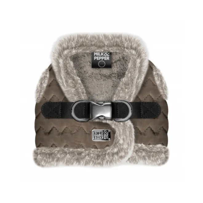 Softgeschirr LOUIS braun mit Kunstfell