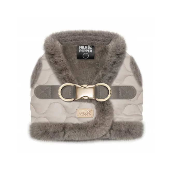 Softgeschirr ENOLA mit Kunstfell taupe