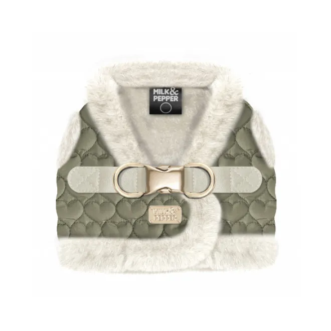 Softgeschirr CLARICE mit Herzchen und Kunstfell