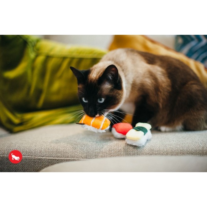 Katzenspielzeug Sushi mit Katzenminze