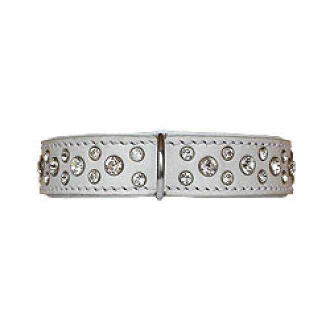 Strasshalsband White Miami 35 cm Länge