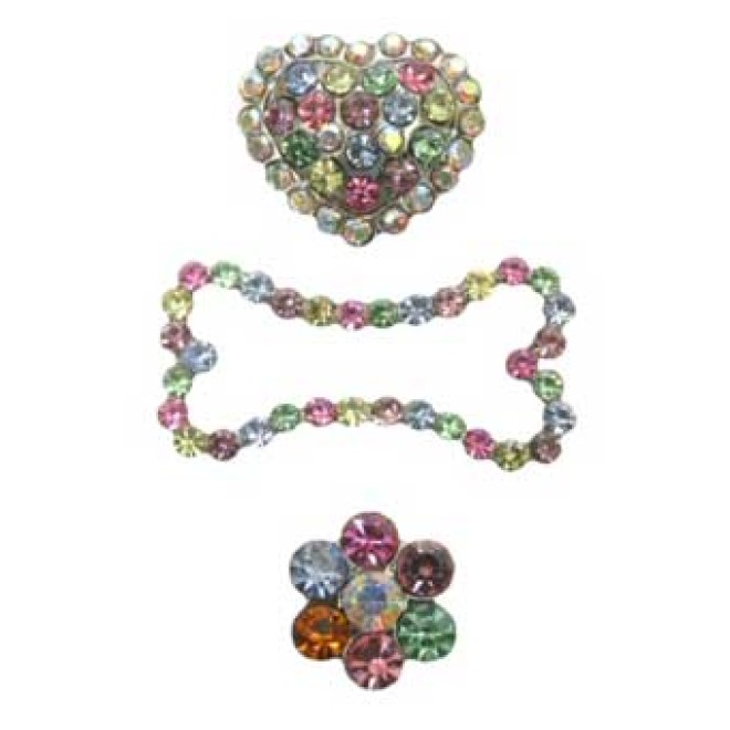 Strassverzierungen multicolor 10 mm