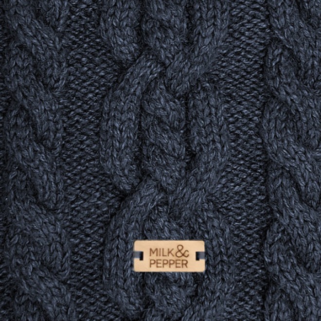 Zopfstrick-Hundepullover Donovan navy Gr. 32
