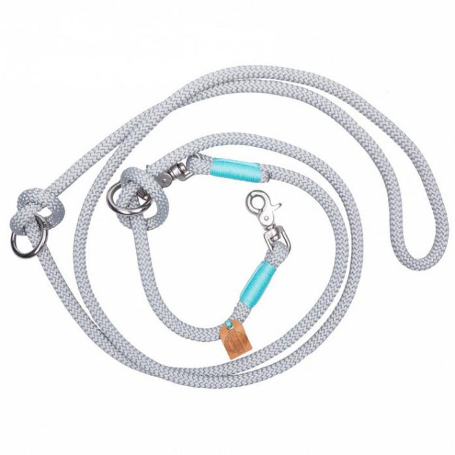 Tauwerk Hundeleine grau