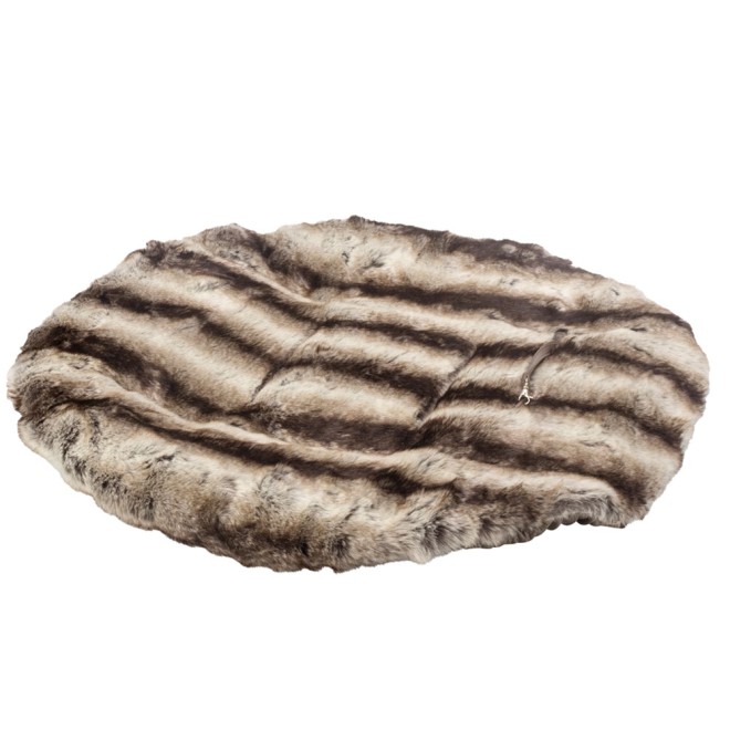 TG&L Hundetasche Bellagio Nubuk-Optik grau Webpelz Chinchilla silbergrau