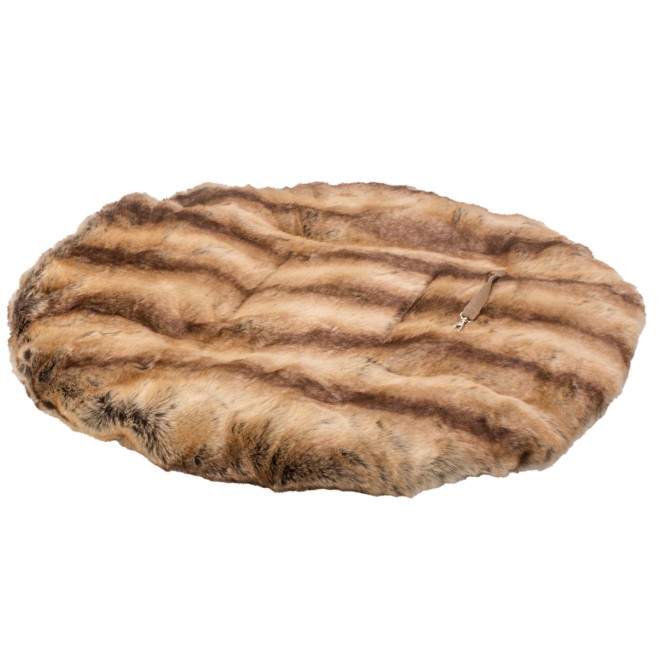 TG&L Hundetasche Bellagio Nubuk-Optik greyge Chinchilla Webpelz braun