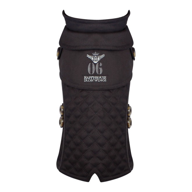 Hunde-Trenchcoat Black Wings für kleine Hunderassen