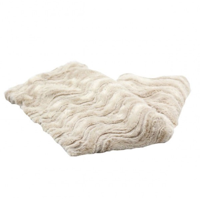 Weiche Webpelz-Plaid für Hunde crema 90 x 70 cm