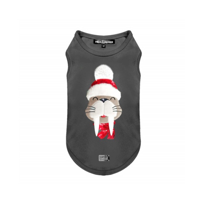 Weihnachtliches T-Shirt für Hunde ULRIK Milk & Pepper