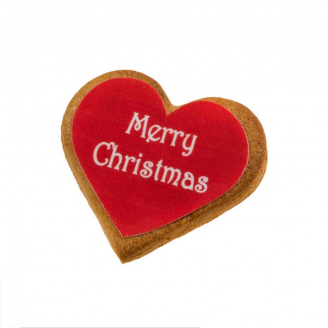 Herz-Hundekeks Merry Christmas