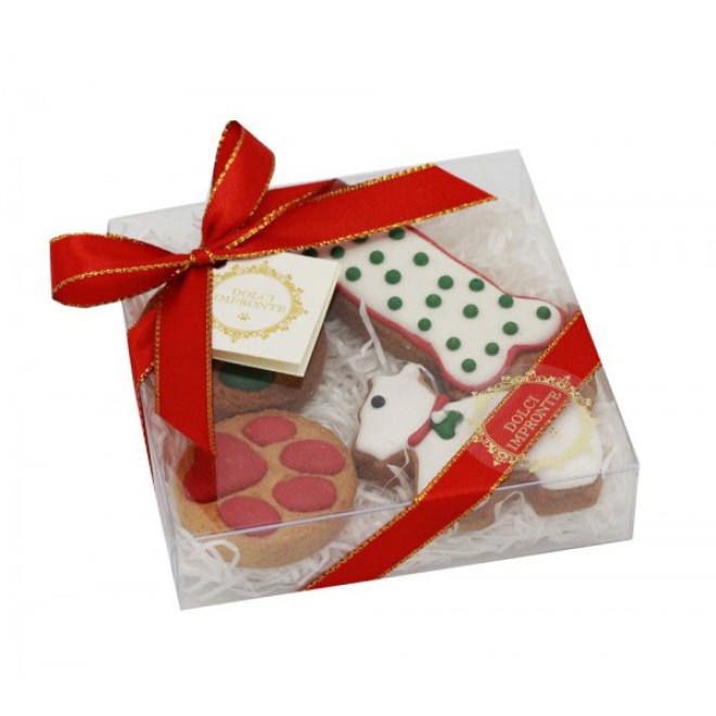 Weihnachtliche Hundekekse in schöner Geschenkschachtel