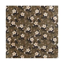Westengeschirr für Hunde BETHANY Khaki mit Blumenmuster