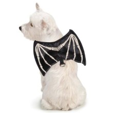 Leuchtendes Fledermaus-Hundegeschirr für Halloween