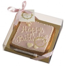 Hunde-Geburtstagstorte Happy Birthday rosa & hellblau 135 g