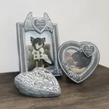 Gedenk-Bilderrahmen für Hunde in Herzform