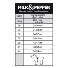 Milk & Pepper Hundegeschirr Tanzania Leo-Design Leopard grau
