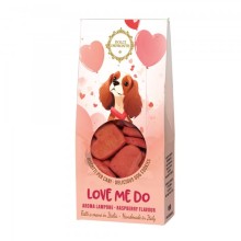 Herz-Hundekekse Love me do mit Himbeer-Geschmack