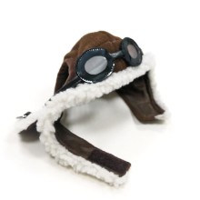 Hunde-Fliegermütze mit Brille Gr. XS