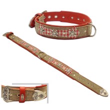Hundehalsband Miss Bavaria Nappaleder/Filz, 45 - 75 cm Länge