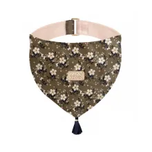 Hundehalstuch KATHY mit floralem Print und Bommel
