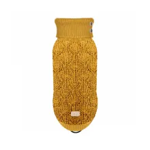 Jacquard-Hundepullover CALY Senf für kleine bis mittelgroße Rassen