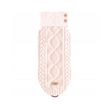 Hundepullover IRVIN rose mit Strickmuster