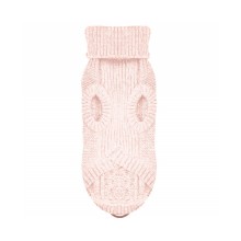 Hundepullover IRVIN rose mit Strickmuster