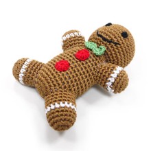 Gehäkeltes Weihnachts-Hundespielzeug Lebkuchenmann