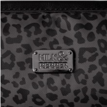 Luxus-Hundetasche Kruger Leopard Black Milk & Pepper