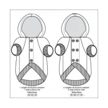 Milk & Pepper gefütterter Hundehoodie IRINA für Mops & Bully