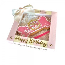 Geburtstags-Hundekeks-Knochen HAPPY BIRTHDAY rosa oder hellblau