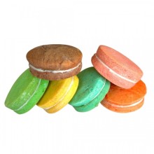 Macarons mit Vanillecreme gefüllte Hundekekse 6 Stück