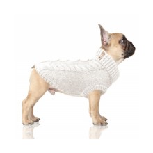 Zopfstrick-Hundepullover IRVIN off-white