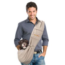Seitentragetasche Pet Sling für Hunde sand