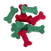 Weihnachtliche Hundekekse in der Zellophantüte 50 g