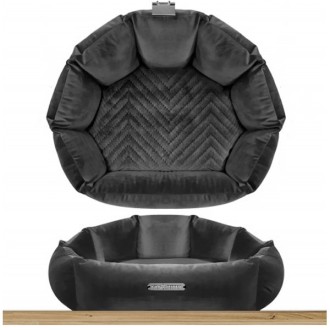 Milk & Pepper Hundebett Saint Germain Grey