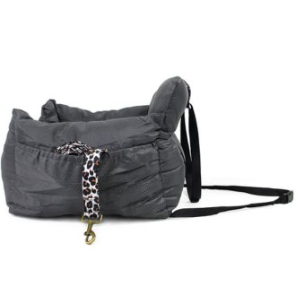 Autositz und Hundebett 2in1 dunkelgrau