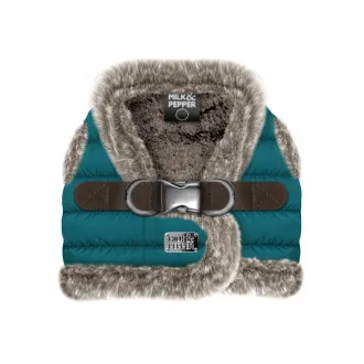 Softgeschirr DAMON türkis mit Kunstfell