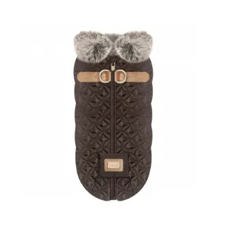 Daunenjacke BERYL braun mit abnehmbaren Kragen von Milk & Pepper