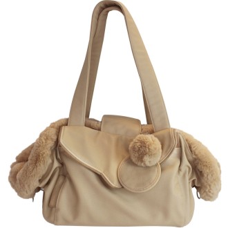 Fell-Hundetasche Luxury Dog creme 2 in 1 (Hundetasche & Hundebett)