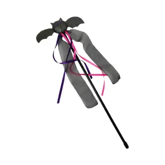 Halloween-Katzenangel mit Fledermaus