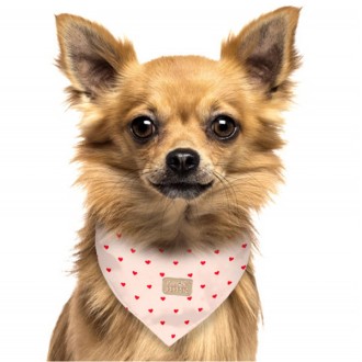 Hundehalstuch Seraphine mit Herzchen von Milk & Pepper